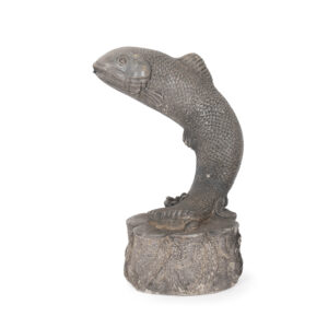 concrete fish fountain