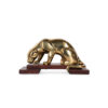 Brass Panther on Wood Base