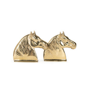 Percheron Brass Horse Bookends
