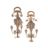 Pair of Gilt Oak Sconces with Eagles - Signed Chapman, Spain 1970s