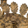 Pair of French Gilt Metal Flower Sconces - Hardwired or Plug in