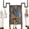 Pair of Wired Sconces with Assorted Crystals