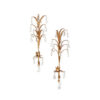 Pair of Wired Sconces with Assorted Crystals