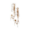 Pair of Wired Sconces with Assorted Crystals
