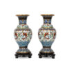 Pair of Cloisonné Vases (Stands Included)