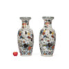 Pair of Hand Painted Chinese Bird Vases