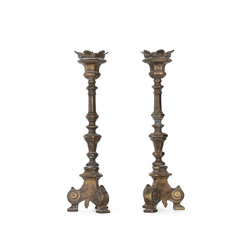 Pair of Brass Candlesticks - Image 4