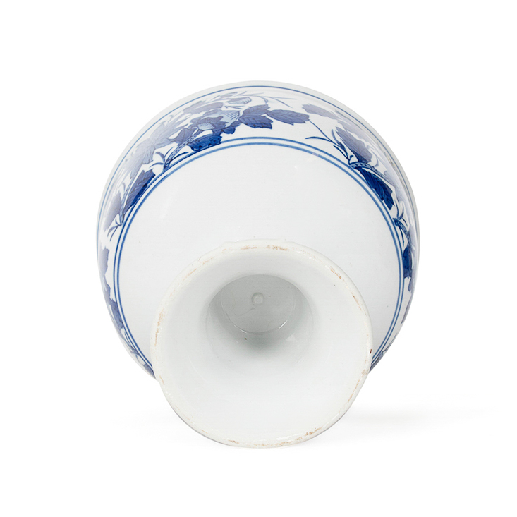 Blue and White Footed Pedestal Bowl - Image 9