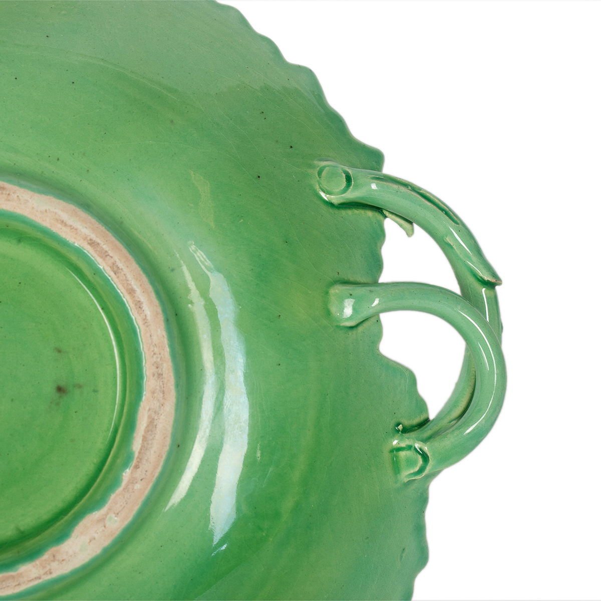 Pair of Green Leaf Dishes - Image 10