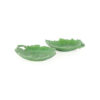 Pair of Green Leaf Dishes