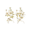 Pair of Toleware Flower Candelabras