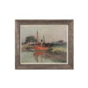 European Seascape Oil on Board Signed - New Custom Frame