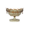 French Tole Cache Pot w Lions and Grapes