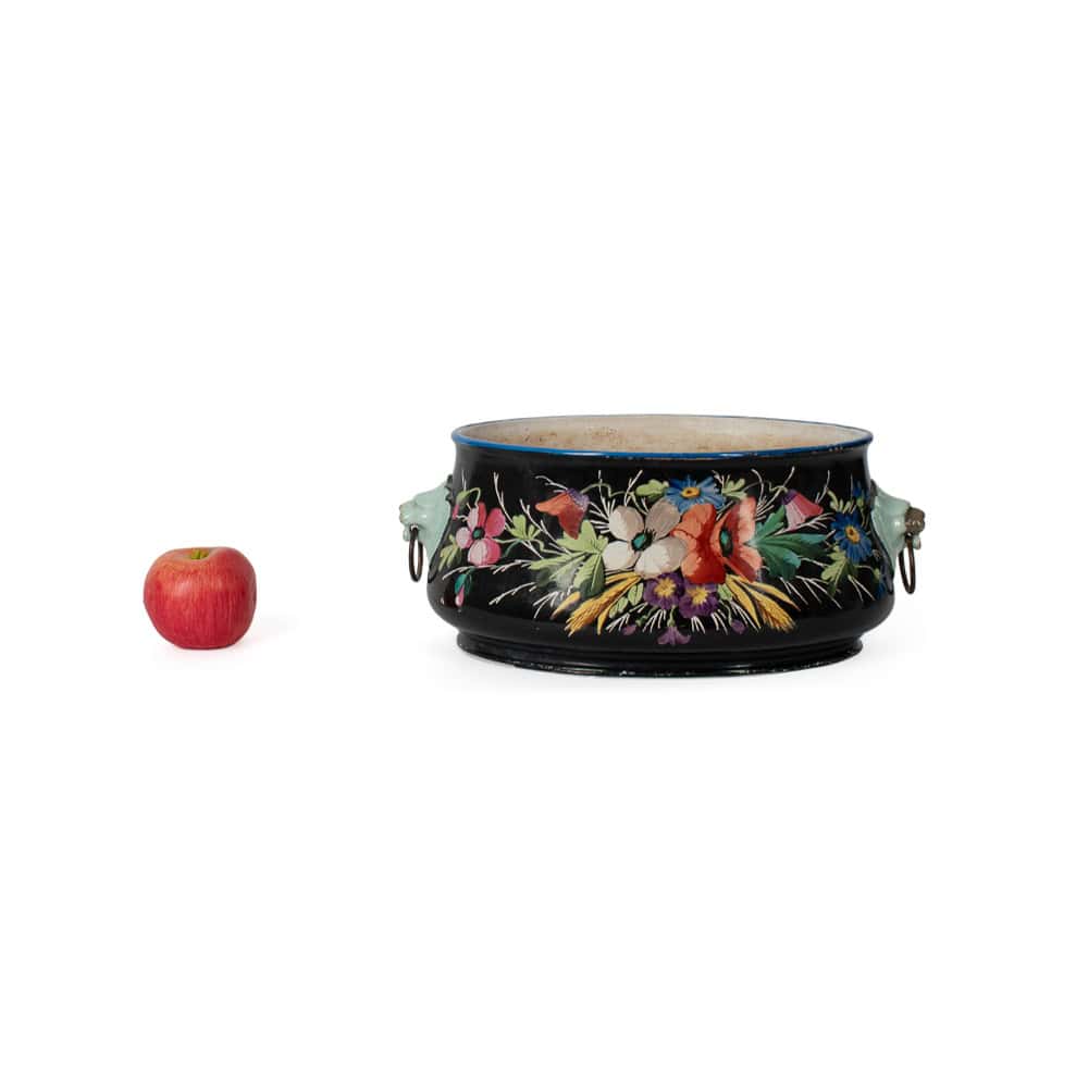 Handpainted Floral Jardiniere - Image 2