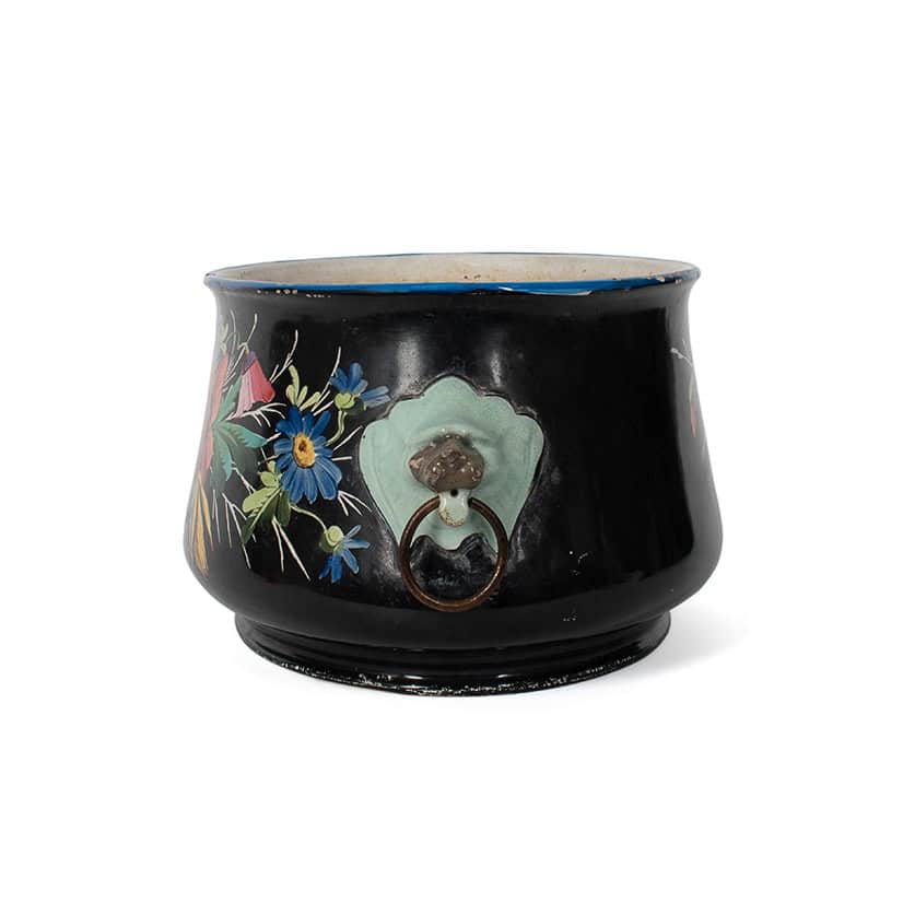 Handpainted Floral Jardiniere - Image 3