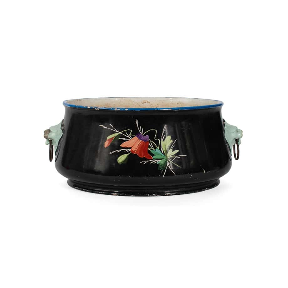 Handpainted Floral Jardiniere - Image 4