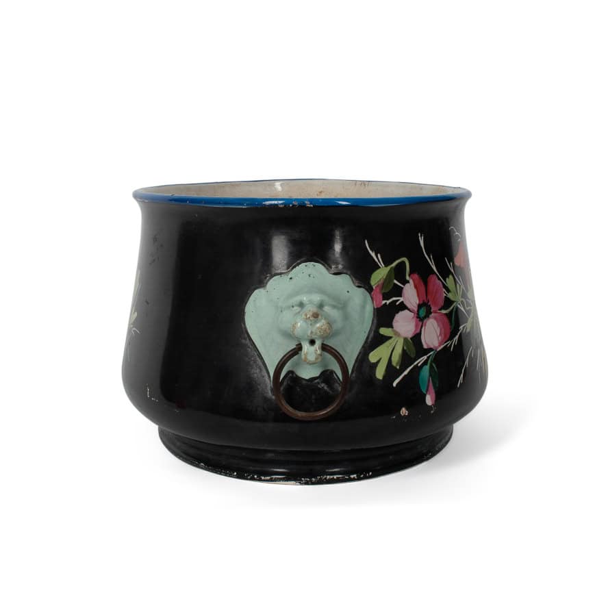 Handpainted Floral Jardiniere - Image 5