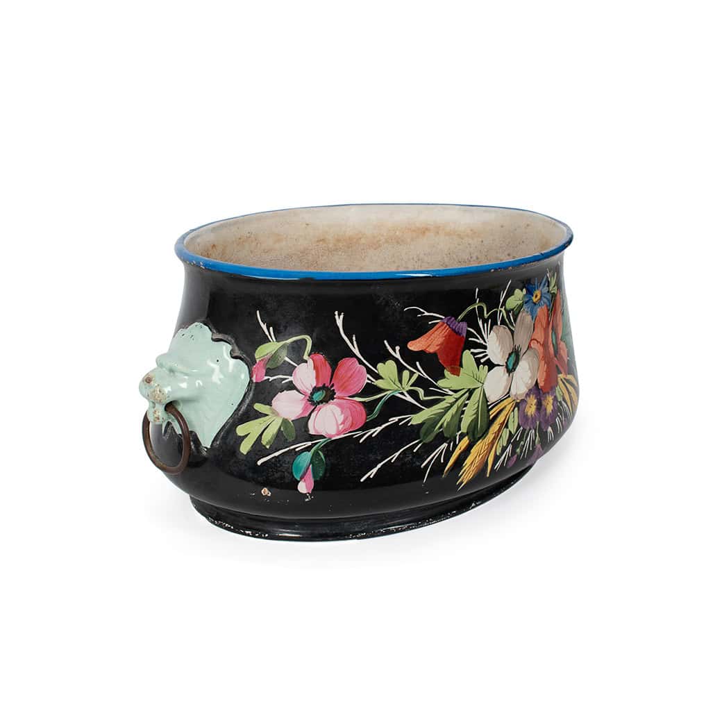 Handpainted Floral Jardiniere - Image 6