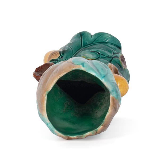 Rare Acorn & Oak Leaf Bud Vase Majolica - Image 10