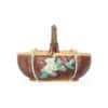 19th C. Majolica Basket with Majolica "Pink" Interior Glaze - Image 5