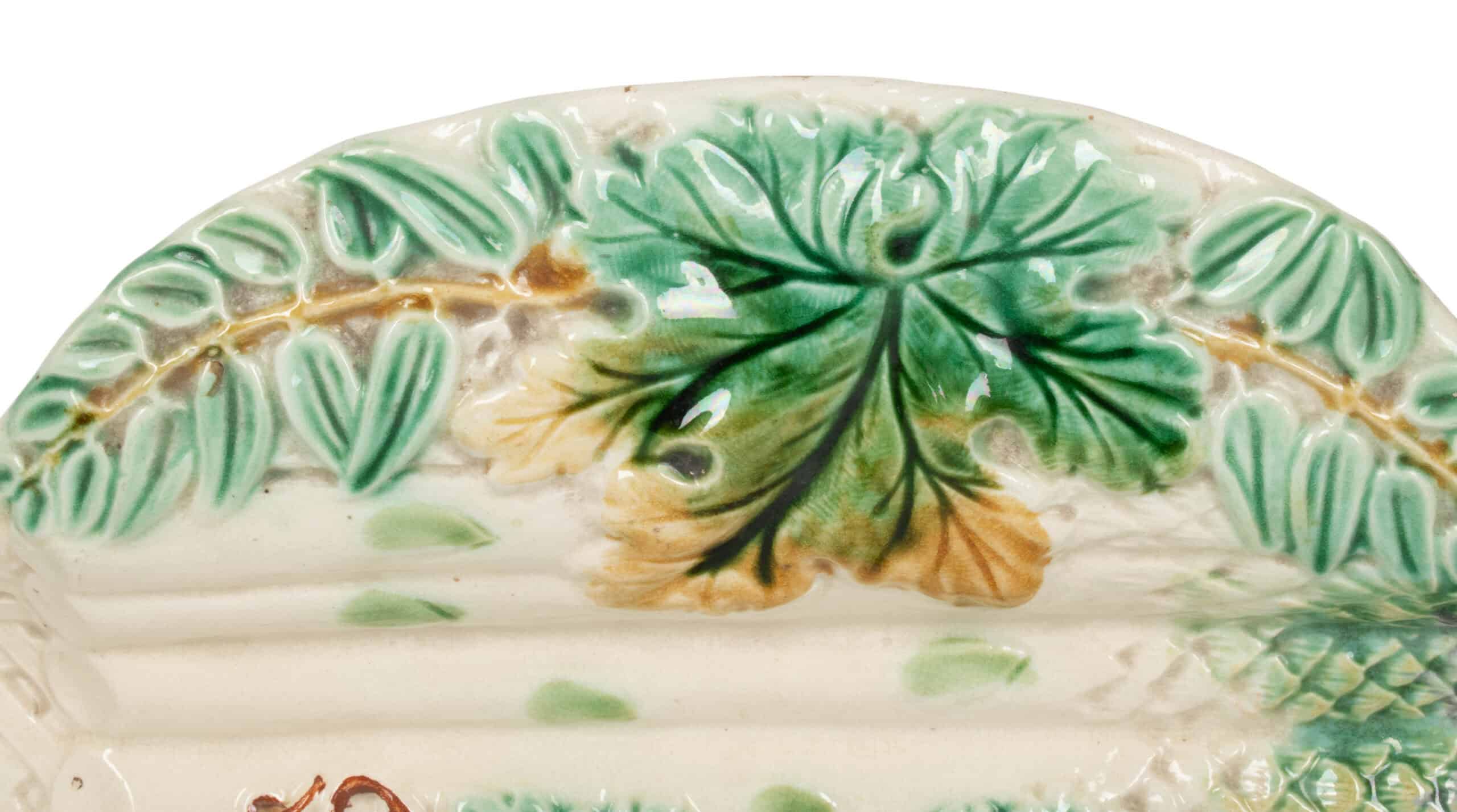 French Majolica Asparagus Tray
