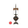 Art Deco Metal Lamp with Floral and Leaf Motif - Image 2