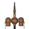 Art Deco Metal Lamp with Floral and Leaf Motif - Image 8