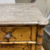 Primitive Maple Bamboo Cabinet with Marble Top, as found - Image 8