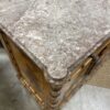 Primitive Maple Bamboo Cabinet with Marble Top, as found - Image 9