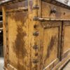 Primitive Maple Bamboo Cabinet with Marble Top, as found - Image 11