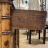 Primitive Maple Bamboo Cabinet with Marble Top, as found - Image 14