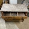 Primitive Maple Bamboo Cabinet with Marble Top, as found - Image 10
