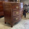 English Mahogany Inlaid Caddy Top Three Drawer Bowfront Chest - Image 2
