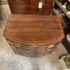 English Mahogany Inlaid Caddy Top Three Drawer Bowfront Chest - Image 4