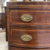English Mahogany Inlaid Caddy Top Three Drawer Bowfront Chest - Image 6