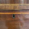 English Mahogany Inlaid Caddy Top Three Drawer Bowfront Chest - Image 11