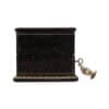 English Ebonized and Inlaid Wood Jewelry Box with Key - Image 6