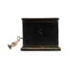 English Ebonized and Inlaid Wood Jewelry Box with Key - Image 8