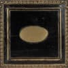 English Ebonized and Inlaid Wood Jewelry Box with Key