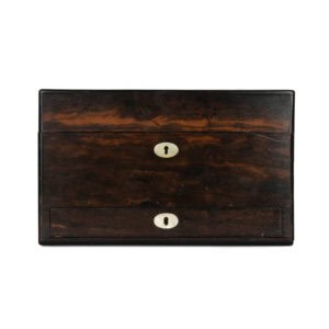 19th C English Coromandel Box with Mother of Pearl Inlay