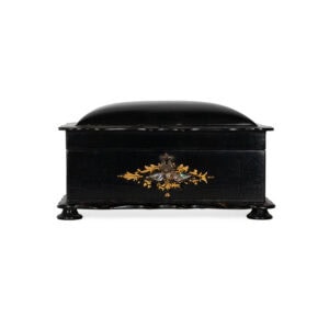 Late 19th C English Lacquered Jewelry Box