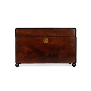 English Mahogany Tea Caddy with Ball Feet - Georgian Circa 1810-20
