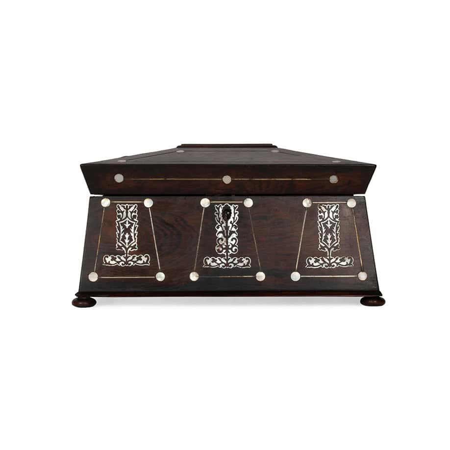 Large English Sarcophagus Tea Caddy