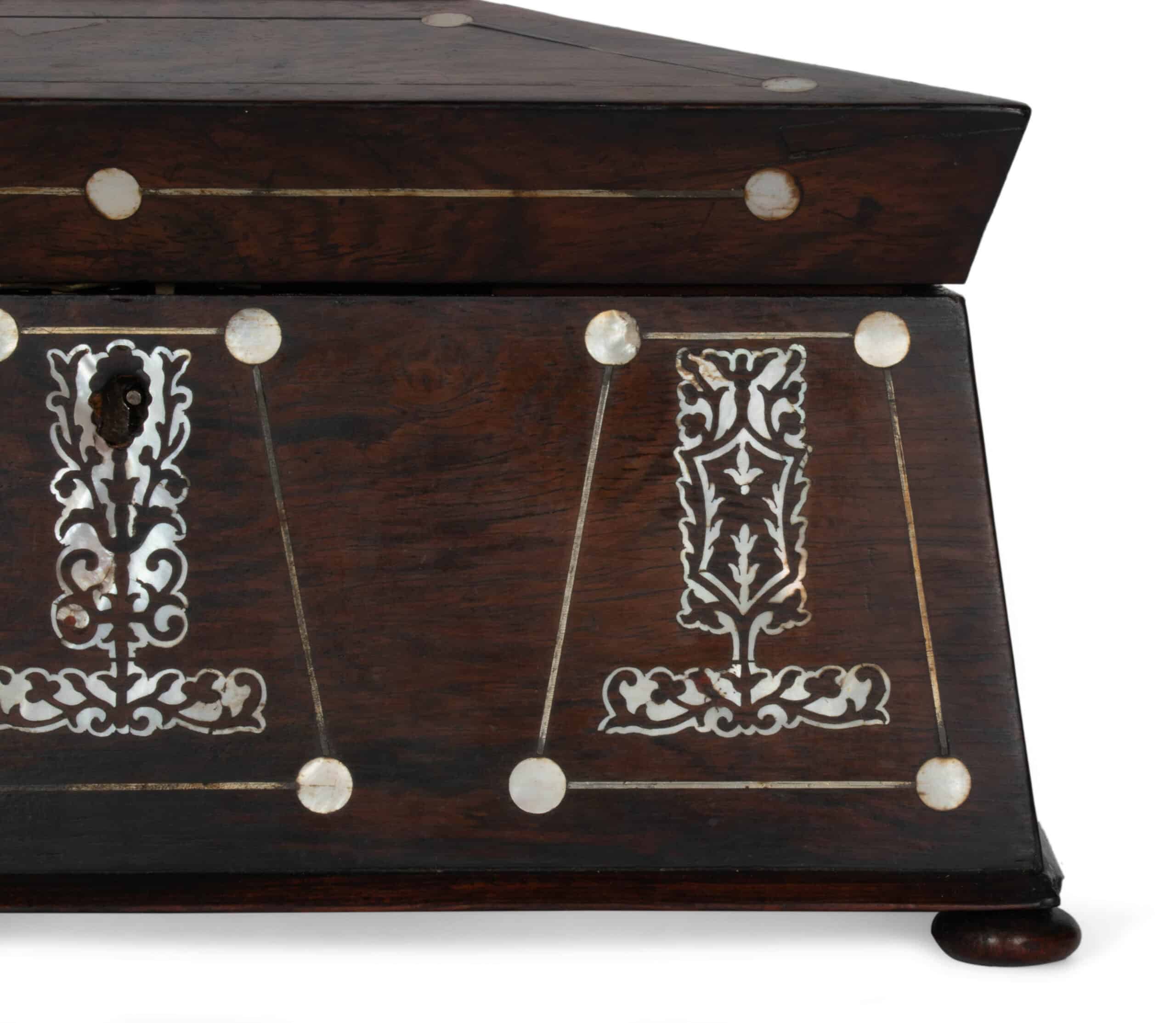 Large English Sarcophagus Tea Caddy - Image 10