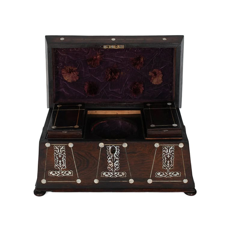 Large English Sarcophagus Tea Caddy