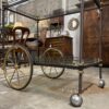 1950s Italian Brass and Steel Bar Cart - Image 9