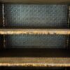 Original English Edwardian Bookcase with Embossed Lincrusta Wallpaper - Image 9