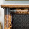 Original English Edwardian Bookcase with Embossed Lincrusta Wallpaper - Image 8