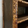 Original English Edwardian Bookcase with Embossed Lincrusta Wallpaper - Image 7