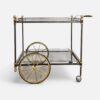 Italian brass and steel bar cart